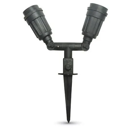 Corp iluminat gradina cu soclu E27 x 2 IP44 V-TAC SKU-7045