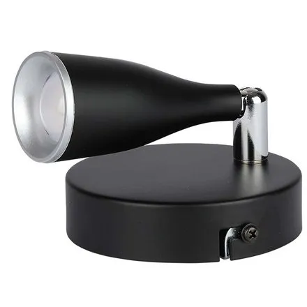 Lampa LED montaj perete 4.5W 4000K alb neutru - negru V-TAC SKU-218265