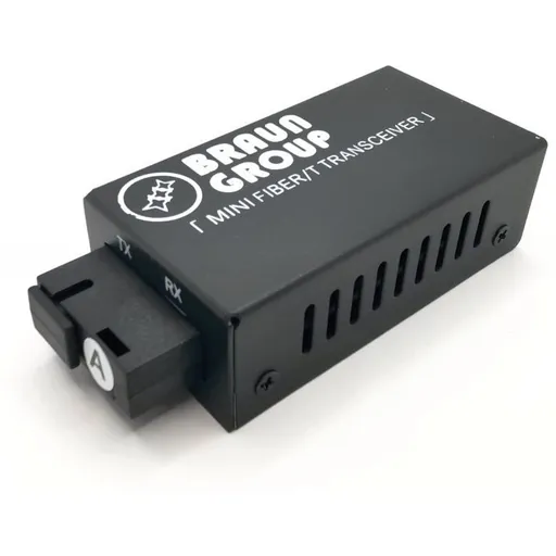 Mini Media Convertor Gigabit Braun Group MGTR-20B, port optic SM BiDi B(Tx1550/Rx1310nm), conector SC, distanta 20km