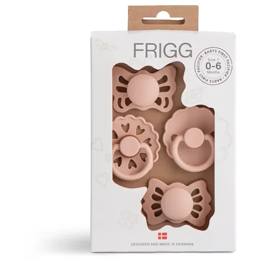 FRIGG Baby's First Pacifier​ Floral heart suzetă Blush
