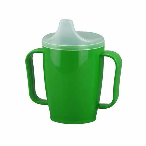 Cană cu muștiuc și 2 capace, 250 ml,verde, verde