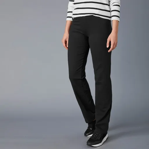 Pantaloni drepți din jerseu elastic, confecționați din bumbac organic