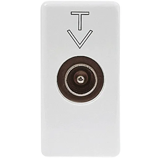 Priza TV de trecere 1M Gewiss System GW20382, alb