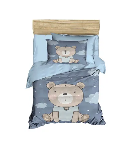 Lenjerie de pat pentru copii, L'essentiel Maison, PH161, Bleumarin / Albastru / Maro