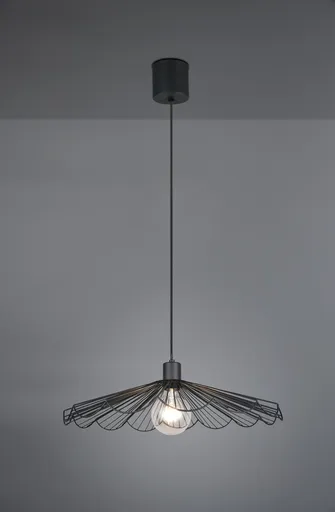 Lustra Margarita, RL, 50x150 cm, 60W, 1x E27, metal, negru mat