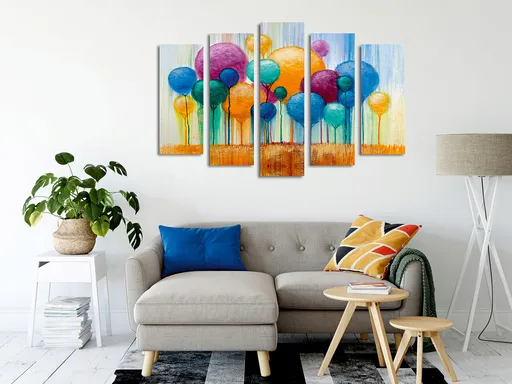 Tablou decorativ, BC125, Rama de lemn, Multicolor