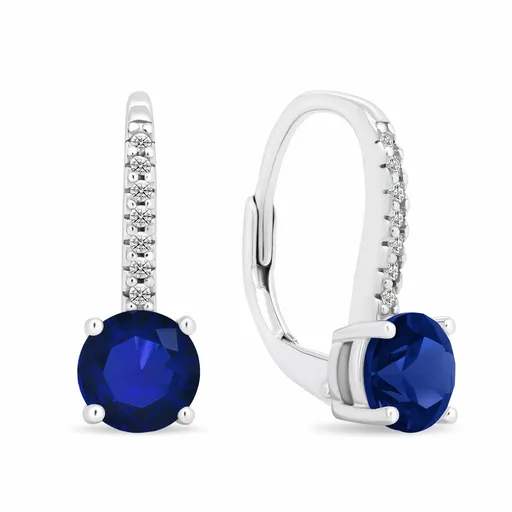 Brilio Silver Cercei strălucitori din argint cu zircon albastru EA415WB