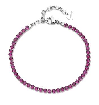 Brosway Brățară tenis din oțel cu zirconiu cubic fuchsia Desideri BEI105