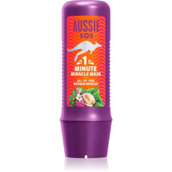 Aussie 1 Minute Miracle Repair Rescue Masca intens hrănitoare pentru păr uscat și deteriorat 250 ml