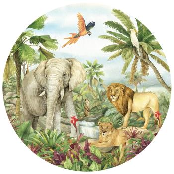 Tapet foto circular Jungle 125 x 125 cm, 2 părți