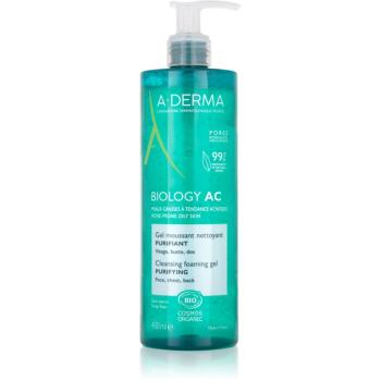 A-Derma Biology gel spumant de curatare pentru ten gras și mixt 400 ml