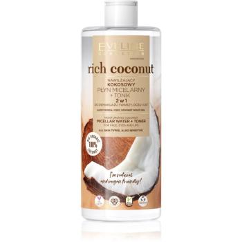 Eveline Cosmetics Rich Coconut apă micelară și tonic 2 in 1 500 ml