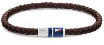 Tommy Hilfiger Brățară din piele maro cu fixare din oțel 2790295