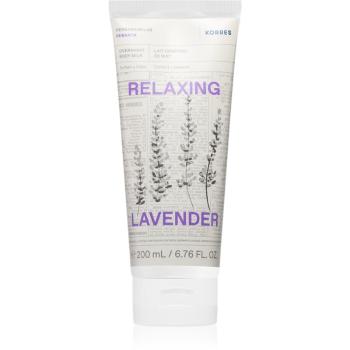 Korres Relaxing Lavender lapte relaxant pentru corp pentru noapte 200 ml