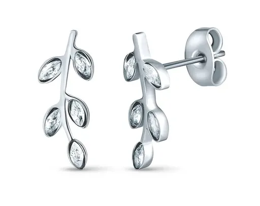 Vuch Cercei fermecători din oțel cu zirconii Zotie Silver