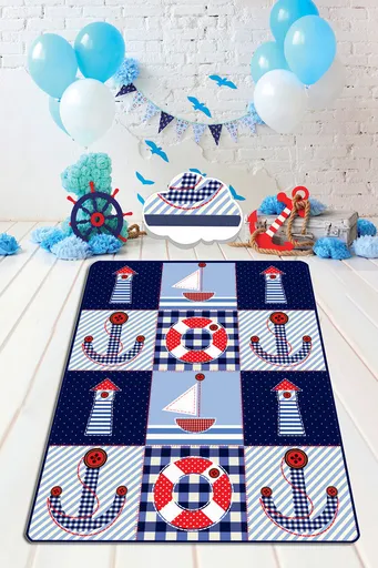 Covor, Ship, 80x200 cm, Poliester, Multicolor