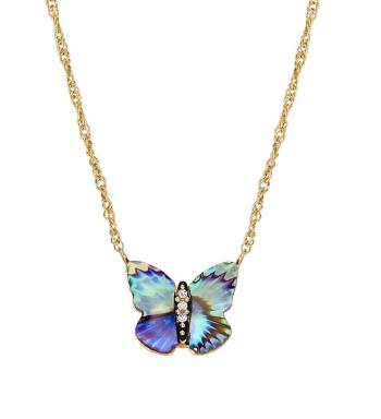 Fossil Colier elegant placat cu aur, cu fluture Sutton JF04812710