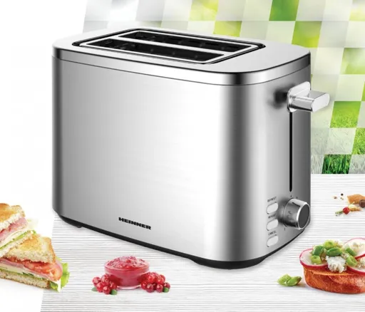 Prajitor de paine Sparkle Toast, Heinner, 800W, argintiu