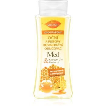 Bione Cosmetics Honey + Q10 demachiant in doua faze pentru față și ochi 255 ml