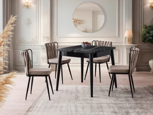 Masa extensibila, Hanah Home, Totem, Negru