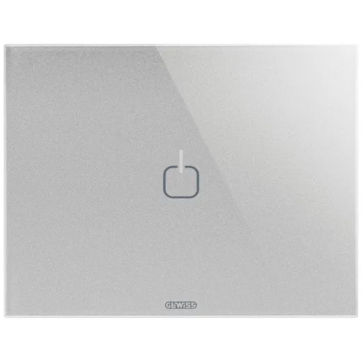 Rama ornament 3 module 1 simbol Gewiss Chorus Ice Touch GW16951CT, titan