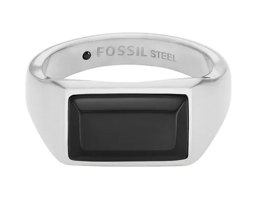 Fossil Inel modern din oțel pentru bărbați All Stacked Up JF04603040 60 mm