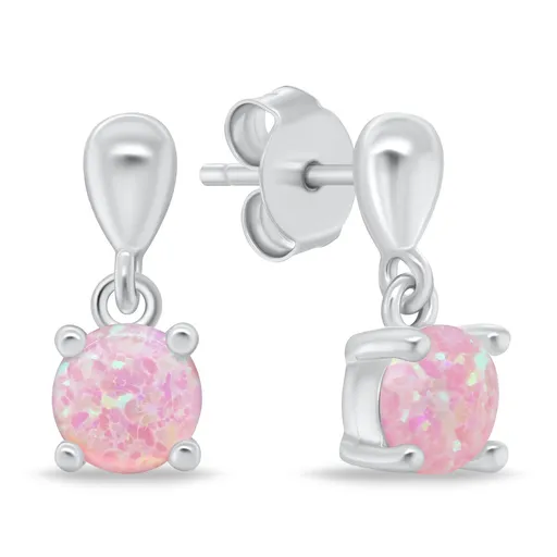 Brilio Silver Cercei de argint cu opal roz EA1137WP
