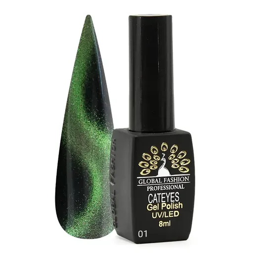 Oja Semipermanenta 24D Cat Eye 8ml, 01, TPO Free