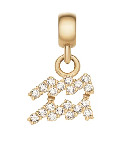 Daniel Wellington Pandantiv placat cu aur cu cristale zodia Vărsător Crystal Zodiac DW00400764