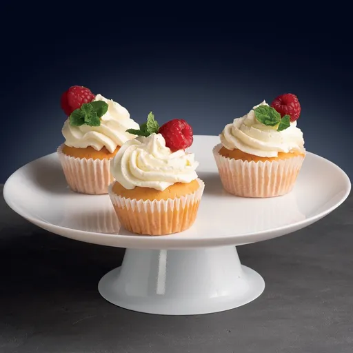 Platou cu picior pentru tort Lily, Ambition, 32 cm, sticla, alb