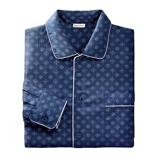 Jachetă lungă de pijama cu imprimeu