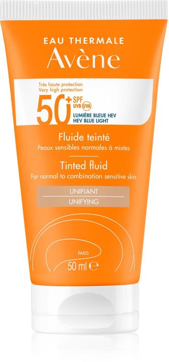 Napozókrém AVENE SPF 50+ Színezett fluid 50 ml