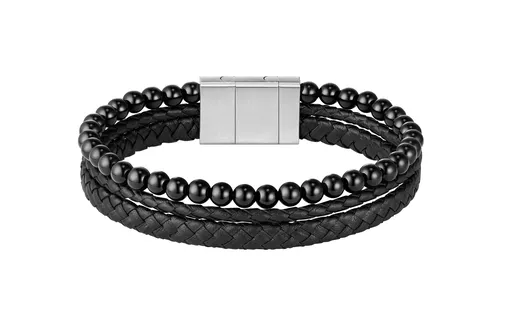 Hugo Boss Brățară triplă neagră pentru bărbați Sphere 1580786