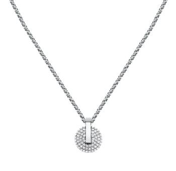 Trussardi Colier strălucitor din oțel pentru femei T-Round TJAYF06