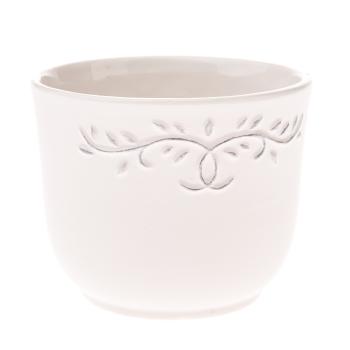 Keramický obal na kvetináč Ramillete béžová, 12 x 10 cm