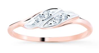 Cutie Jewellery Pôvabný prsteň z ružového zlata so zirkónmi Z8021–10-X-4 54 mm