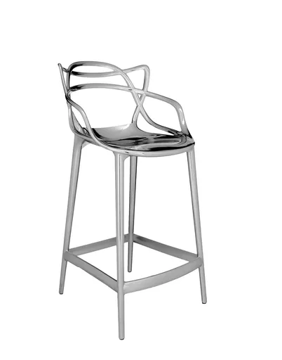 Scaun de bar Masters METAL, h. 65 cm, culori multiple - Kartell Culoare: crom