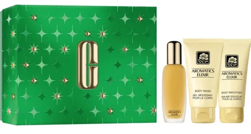 Clinique compuși aromatici Elixir - EDP 45 ml + loțiune de corp 75 ml + gel de duș 75 ml