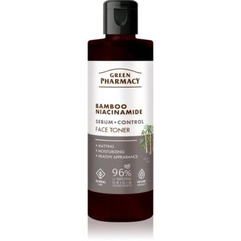 Green Pharmacy Bamboo & Niacinamide Face Toner tonic activ pentru ten gras 200 ml
