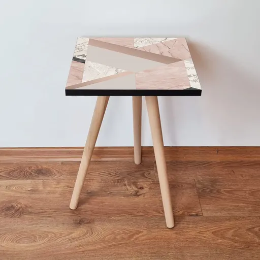 Masuta, Hanah Home, Shp320, 35x42x35 cm, Roz / Alb / Bej