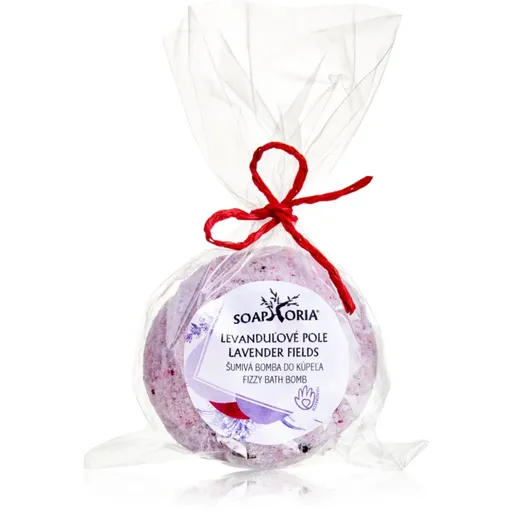 Soaphoria Lavender Fields Fizzy Bath Bomb esente pentru baie efect regenerator 85 g