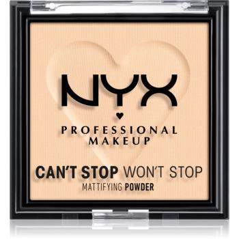 NYX Professional Makeup Can't Stop Won't Stop Mattifying Powder pudra matuire culoare 02 Light 6 g