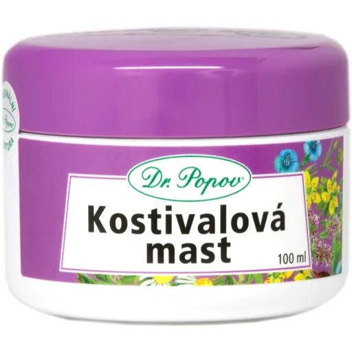 Dr. Popov Herbal ointments Comfrey crema pentru masaj pentru mușchi, articulații și tendoane 100 ml