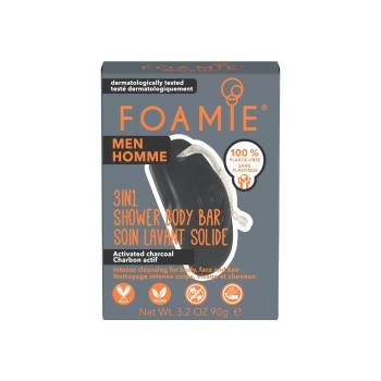 Foamie Îngrijire de duș pentru bărbați pentru față, corp și păr What A Man (3 in 1 Shower Body Bar) 90 g