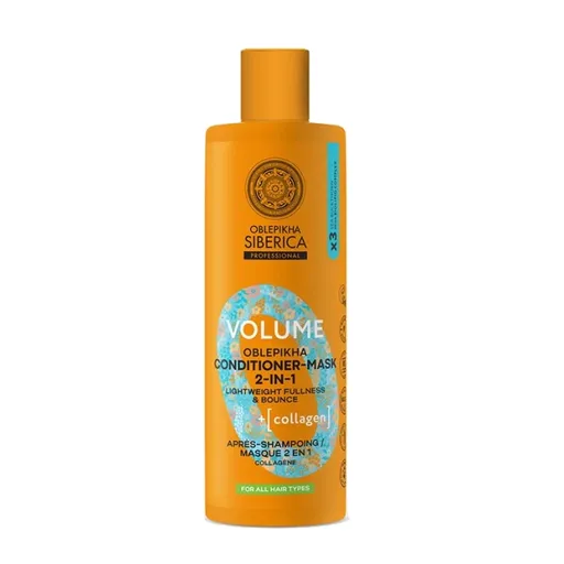 Natura Siberica Balsam de colagen și mască pentru volumul părului 2in1 Volume (Conditioner-Mask 2-in-1) 400 ml
