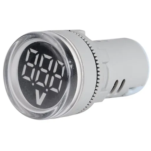 Voltmetru digital cu LED si afisaj luminos Indicator de tensiune AC 60-500V, ALB SINOTIMER ST16V-01