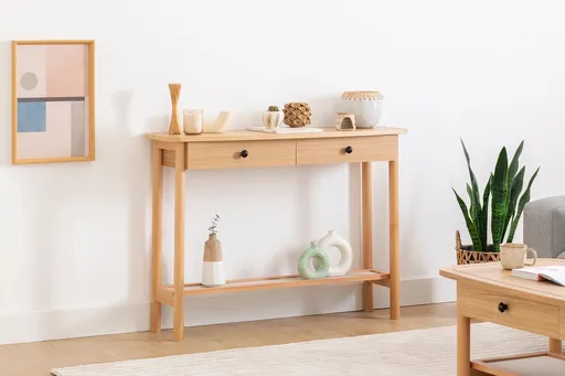 Dulap, Hanah Home, Daisy, 110x80x33 cm, Natural/Lemn