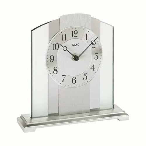 Ceas de masă AMS 1120, 20 cm, argintiu