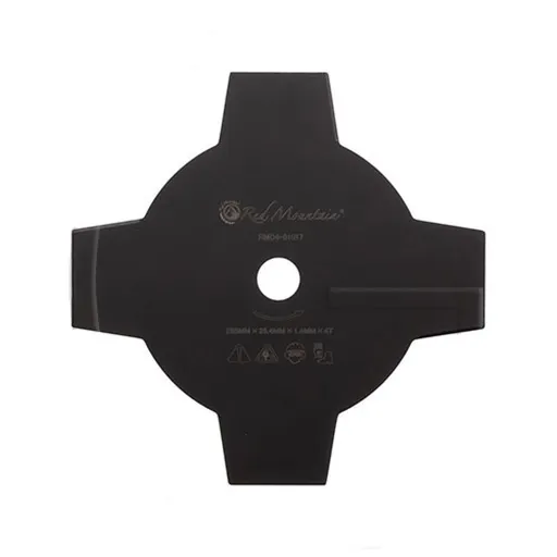 Disc Motocoasa, Grosime Lama 3 mm, Diametru Central 25.4 mm, Lungime Lama 300 mm, 4 Dinti, Red Mountain