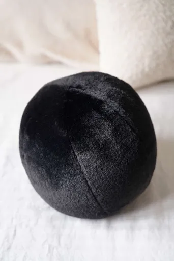 Perna, Pelus Top, 25x25x25 cm, 75% RECYCLED POLYESTER/25% POLYESTER, Negru
